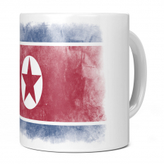 NORTH KOREA FADED FLAG 11OZ NOVELTY MUG