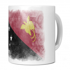 PAPUA NEW GUINEA FADED FLAG 11OZ NOVELTY MUG