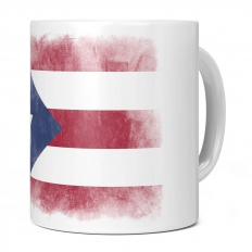 PUERTO RICO FADED FLAG 11OZ NOVELTY MUG