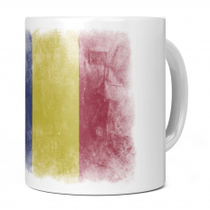 ROMANIA FADED FLAG 11OZ NOVELTY MUG