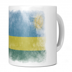 RWANDA FADED FLAG 11OZ NOVELTY MUG
