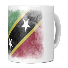 SAINT KITTS AND NEVIS FADED FLAG 11OZ NOVELTY MUG