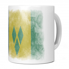 SAINT VINCENTS AND THE GRENADINES FADED FLAG 11OZ NOVELTY MUG