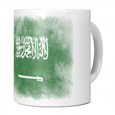 SAUDI ARABIA FADED FLAG 11OZ NOVELTY MUG