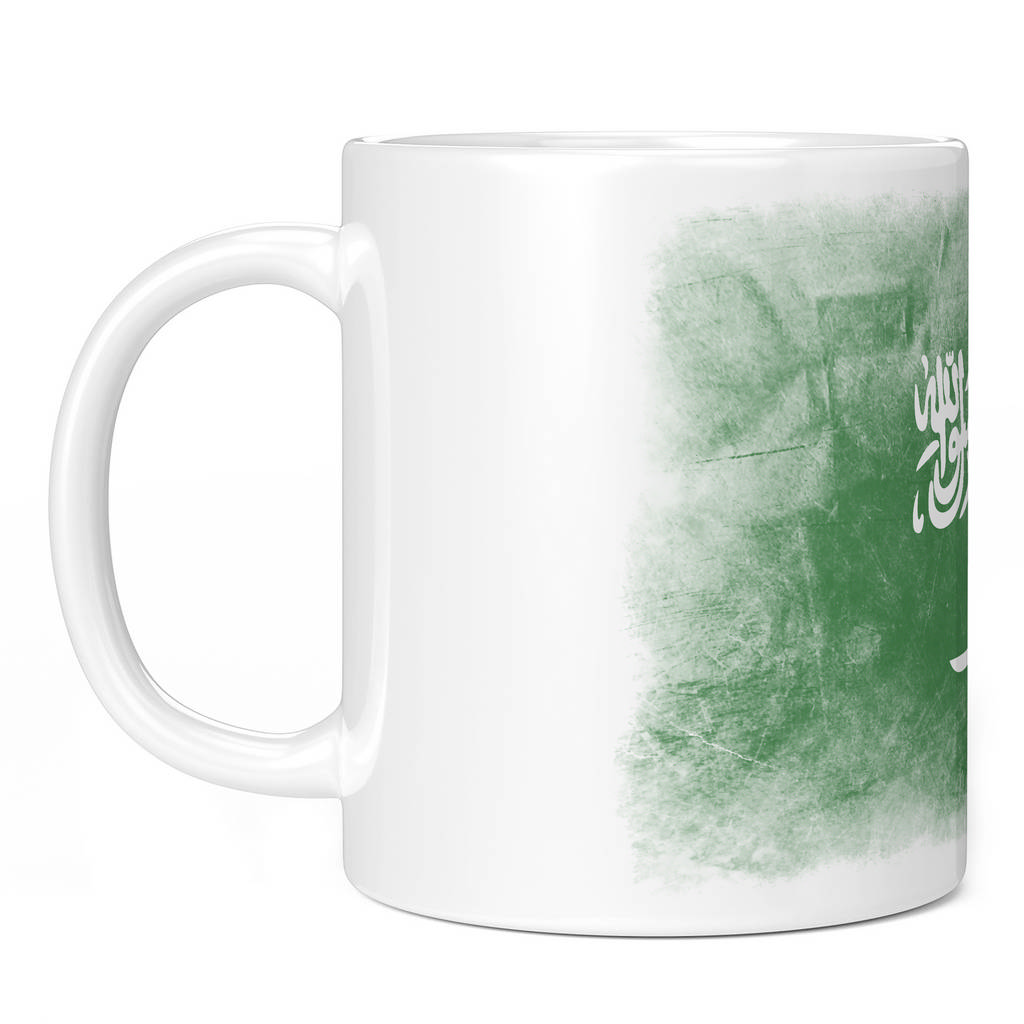 SAUDI ARABIA FADED FLAG 11oz NOVELTY MUG Mugs