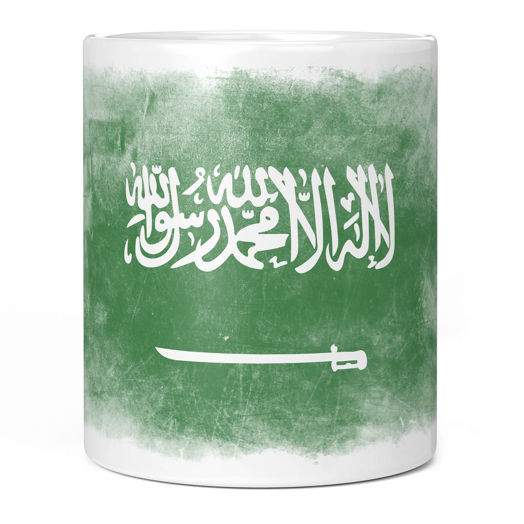 SAUDI ARABIA FADED FLAG 11oz NOVELTY MUG Mugs