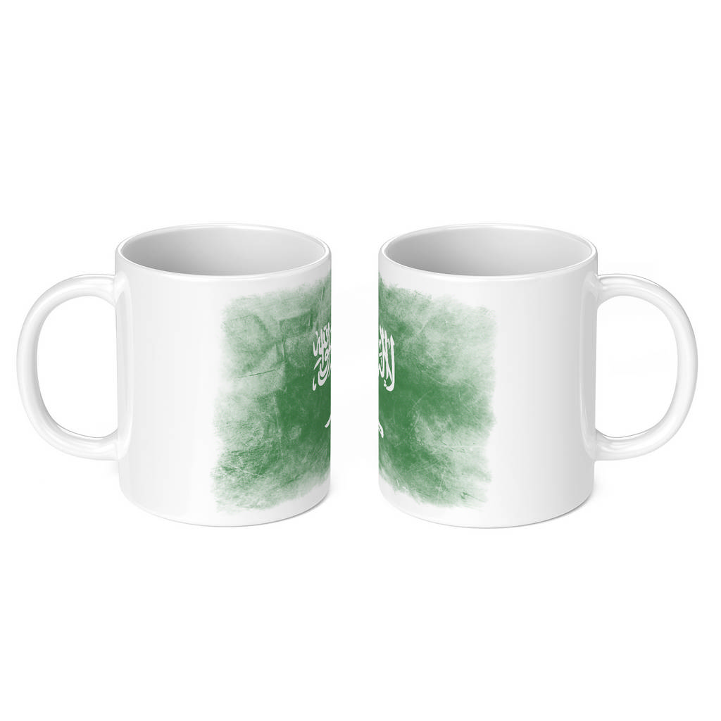SAUDI ARABIA FADED FLAG 11oz NOVELTY MUG Mugs
