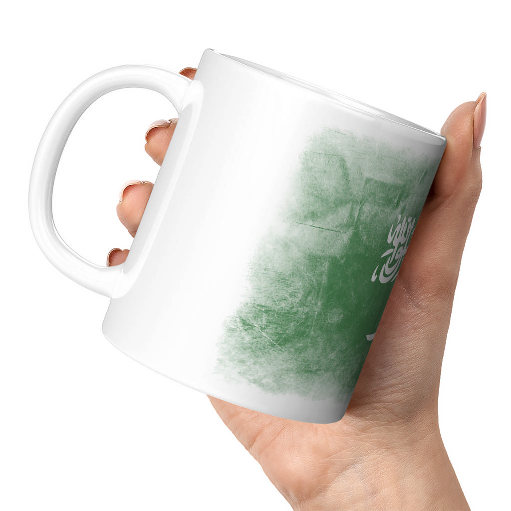 SAUDI ARABIA FADED FLAG 11oz NOVELTY MUG Mugs