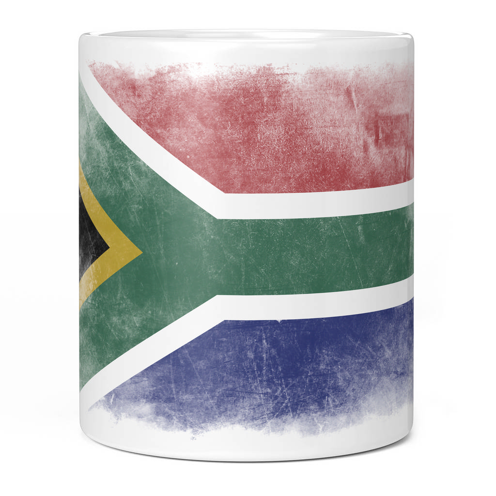 SOUTH AFRICA FADED FLAG 11oz NOVELTY MUG Mugs