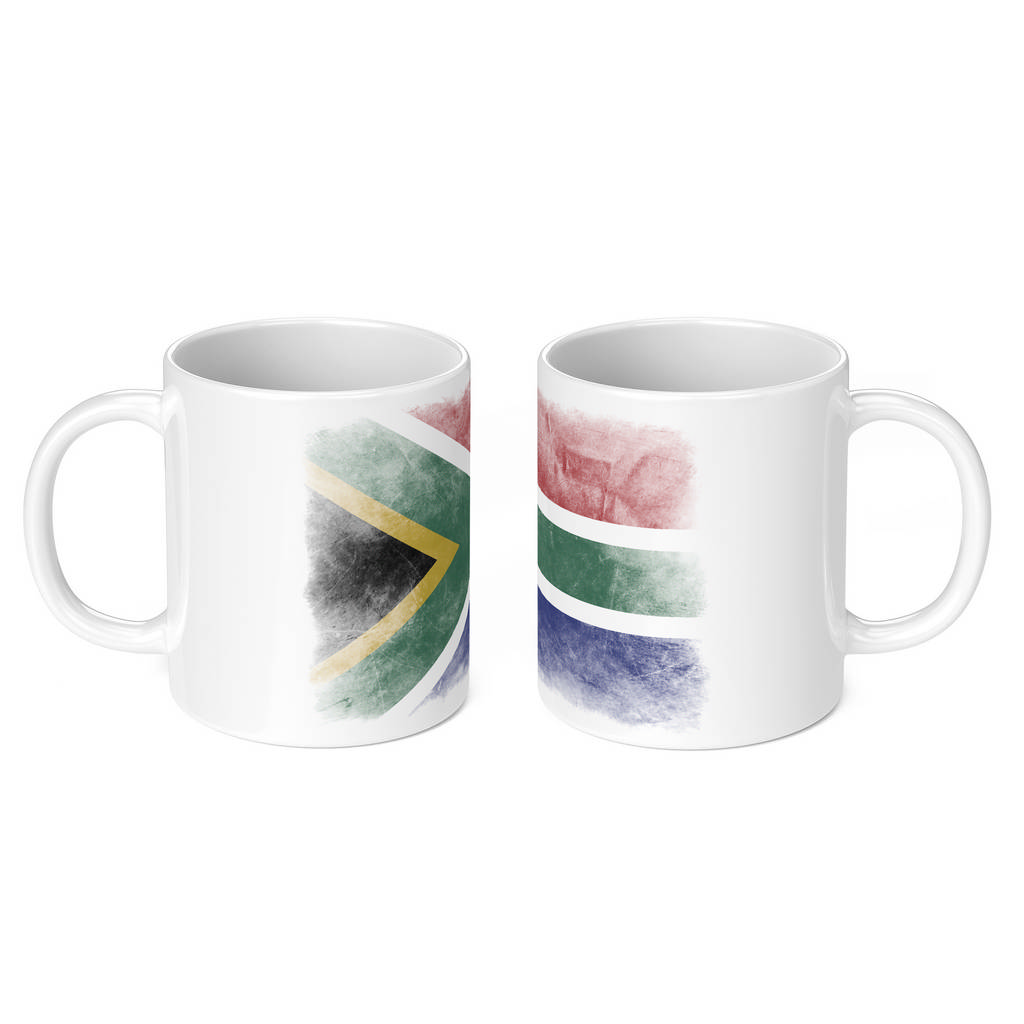 SOUTH AFRICA FADED FLAG 11oz NOVELTY MUG Mugs