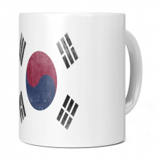 SOUTH KOREA FADED FLAG 11OZ NOVELTY MUG