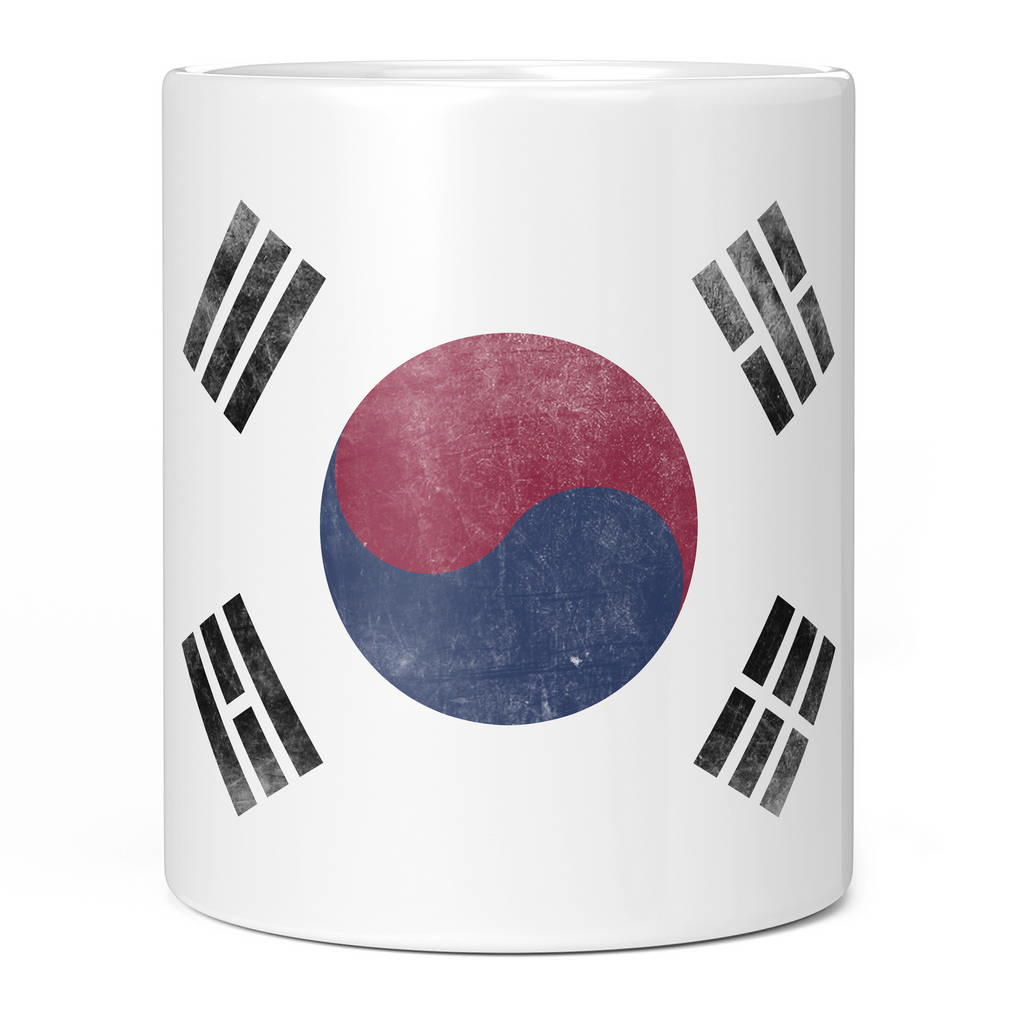 SOUTH KOREA FADED FLAG 11oz NOVELTY MUG Mugs