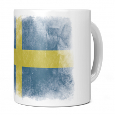 SWEDEN FADED FLAG 11OZ NOVELTY MUG