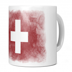 SWITZERLAND FADED FLAG 11OZ NOVELTY MUG