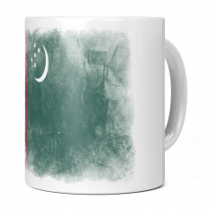 TURKMENISTAN FADED FLAG 11OZ NOVELTY MUG