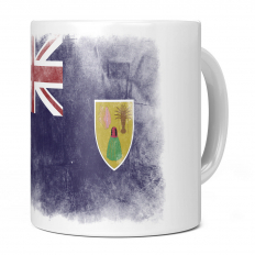 TURKS AND CAICOS ISLANDS FADED FLAG 11OZ NOVELTY MUG