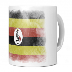 UGANDA FADED FLAG 11OZ NOVELTY MUG