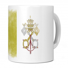 VATICAN CITY FADED FLAG 11OZ NOVELTY MUG