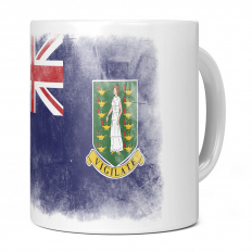 UK VIRGIN ISLANDS FADED FLAG 11OZ NOVELTY MUG