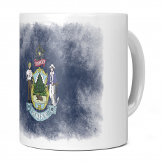 MAINE STATE FADED FLAG 11OZ NOVELTY MUG