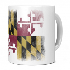 MARYLAND STATE FADED FLAG 11OZ NOVELTY MUG
