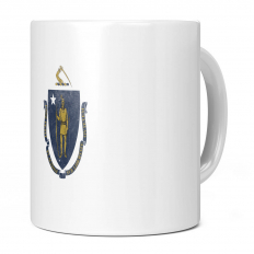 MASSACHUSETTS STATE FADED FLAG 11OZ NOVELTY MUG