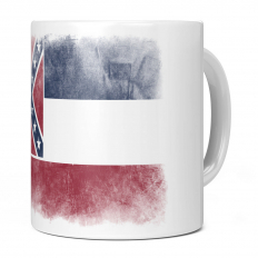 MISSISSIPPI STATE FADED FLAG 11OZ NOVELTY MUG