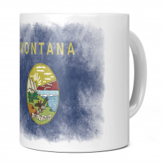 MONTANA STATE FADED FLAG 11OZ NOVELTY MUG