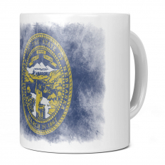 NEBRASKA STATE FADED FLAG 11OZ NOVELTY MUG