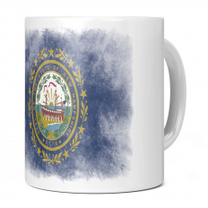 NEW HAMPSHIRE STATE FADED FLAG 11OZ NOVELTY MUG