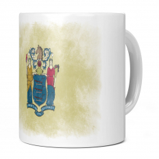 NEW JERSEY STATE FADED FLAG 11OZ NOVELTY MUG