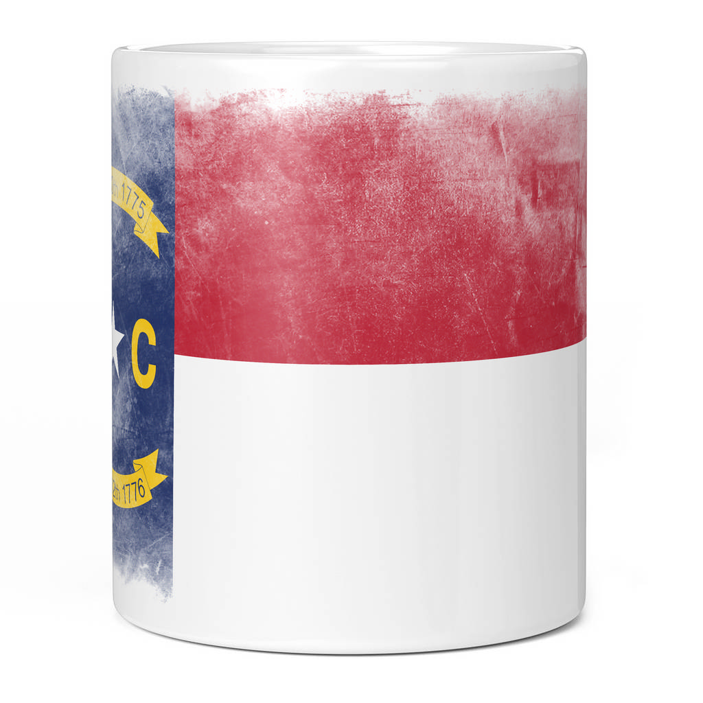 NORTH CAROLINA STATE FADED FLAG 11oz NOVELTY MUG Mugs