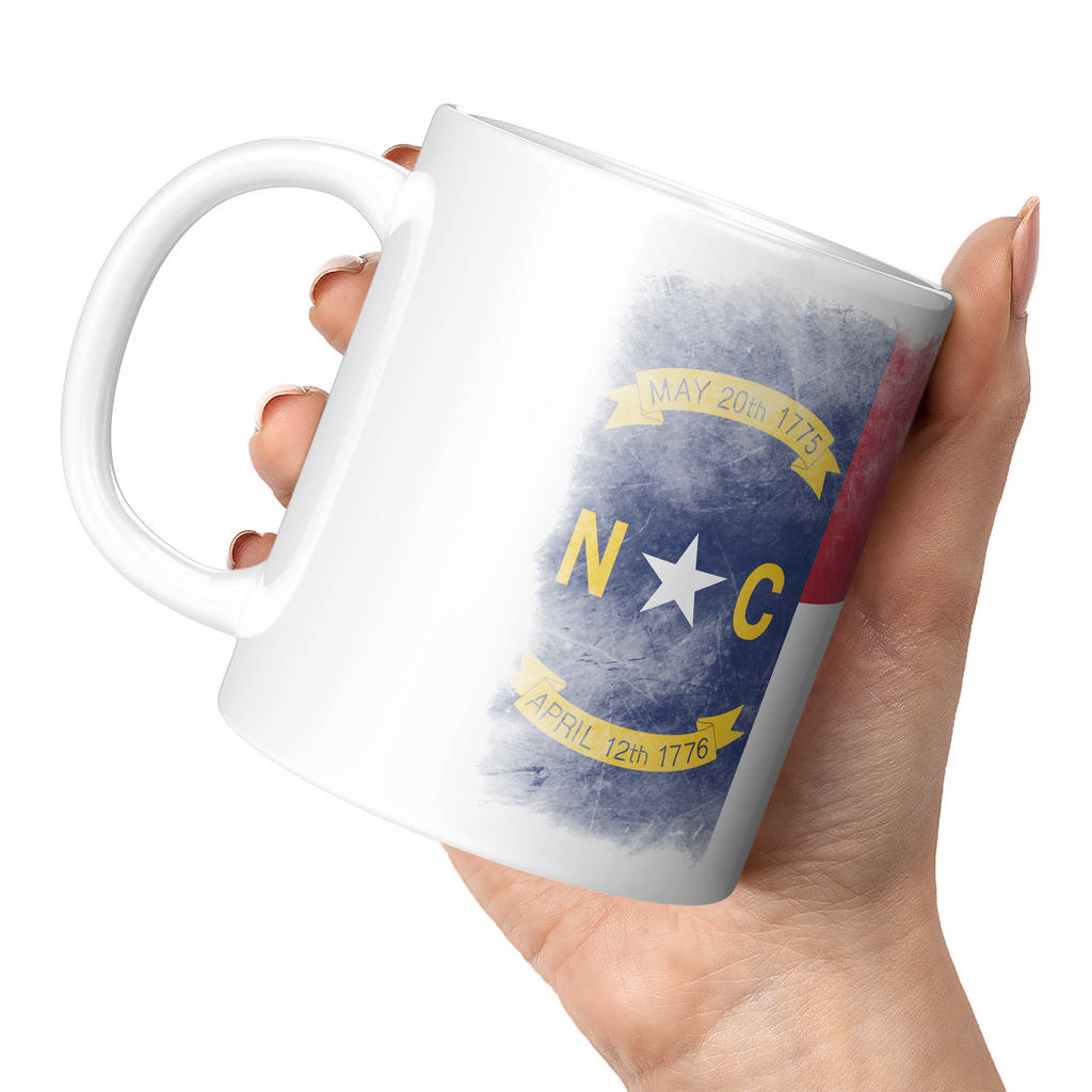 NORTH CAROLINA STATE FADED FLAG 11oz NOVELTY MUG Mugs
