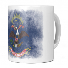 NORTH DAKOTA STATE FADED FLAG 11OZ NOVELTY MUG
