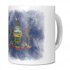 PENNSYLVANIA STATE FADED FLAG 11OZ NOVELTY MUG