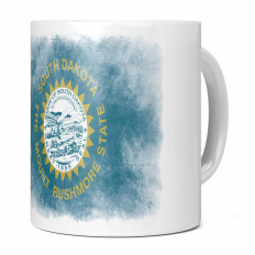 SOUTH DAKOTA STATE FADED FLAG 11OZ NOVELTY MUG