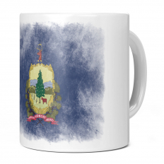 VERMONT STATE FADED FLAG 11OZ NOVELTY MUG