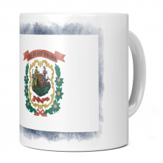WEST VIRGINIA STATE FADED FLAG 11OZ NOVELTY MUG