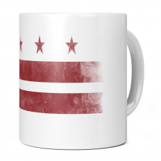 WASHINGTON DC FADED FLAG 11OZ NOVELTY MUG