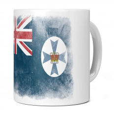 QUEENSLAND FADED FLAG 11OZ NOVELTY MUG