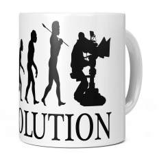 TELEVISION CAMERAMAN EVOLUTION 11OZ NOVELTY MUG