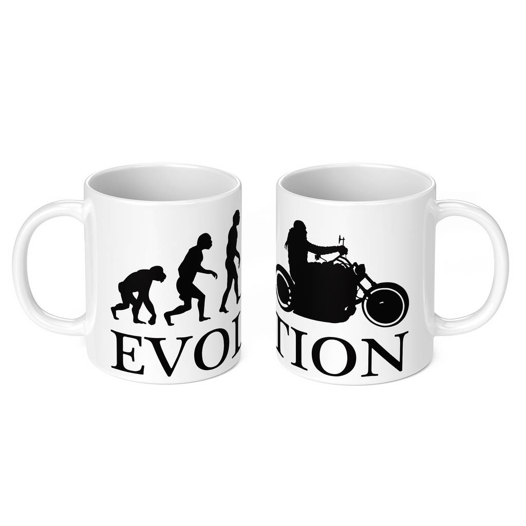 MOTORBIKE RIDER EVOLUTION 11oz NOVELTY MUG Mugs
