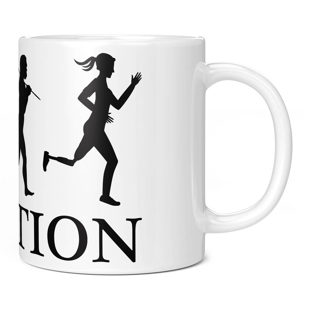 DISABILITY SPORT RUNNER (FEMALE) EVOLUTION 11oz NOVELTY MUG Mugs