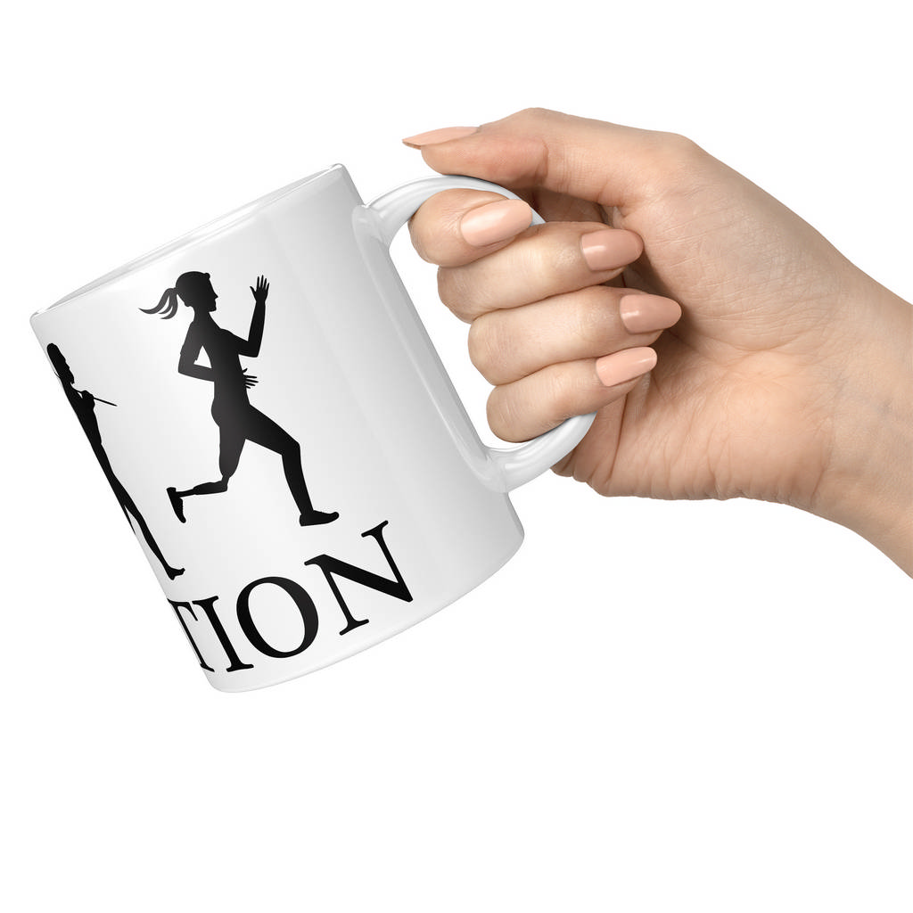 DISABILITY SPORT RUNNER (FEMALE) EVOLUTION 11oz NOVELTY MUG Mugs
