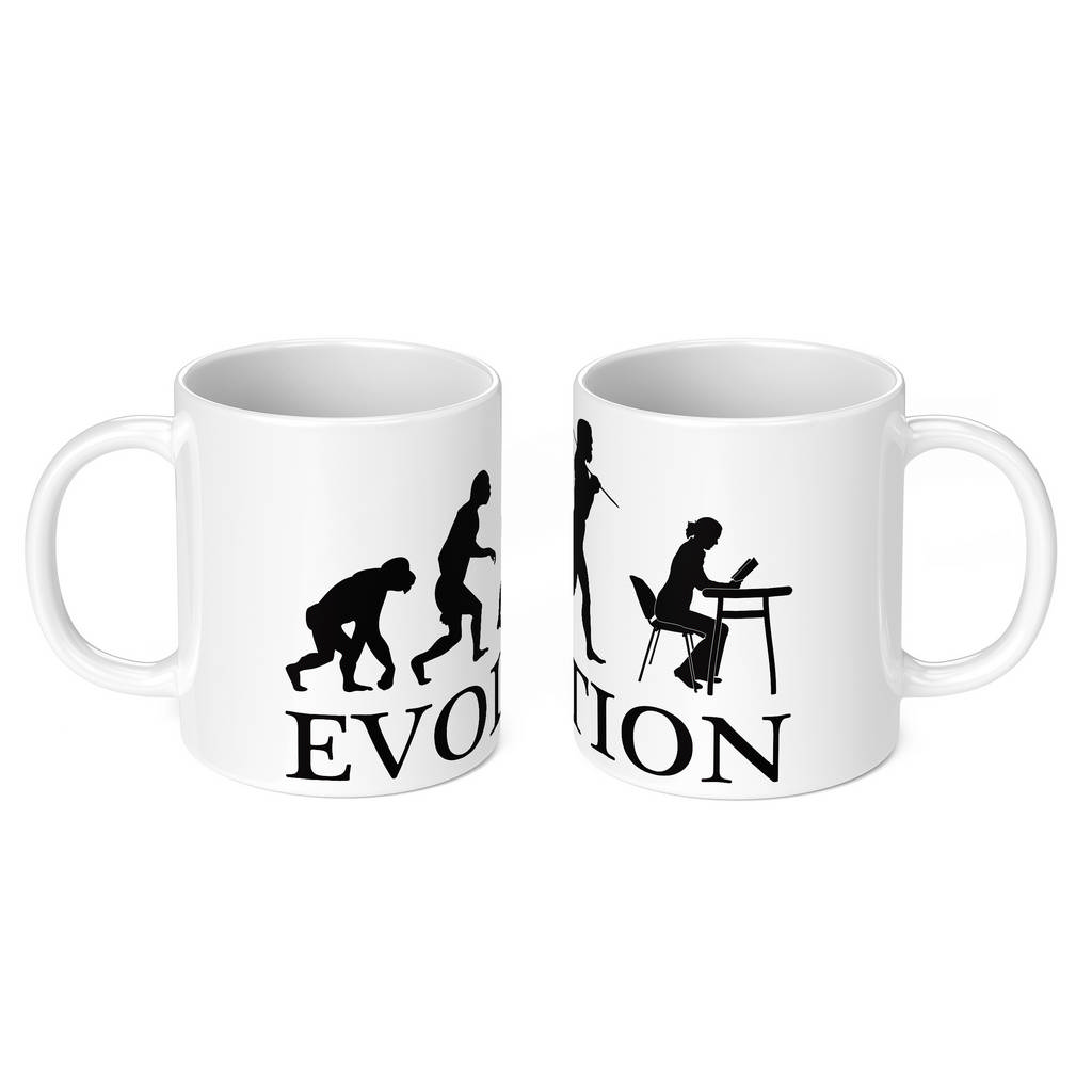LIBRARY (FEMALE) EVOLUTION 11oz NOVELTY MUG Mugs