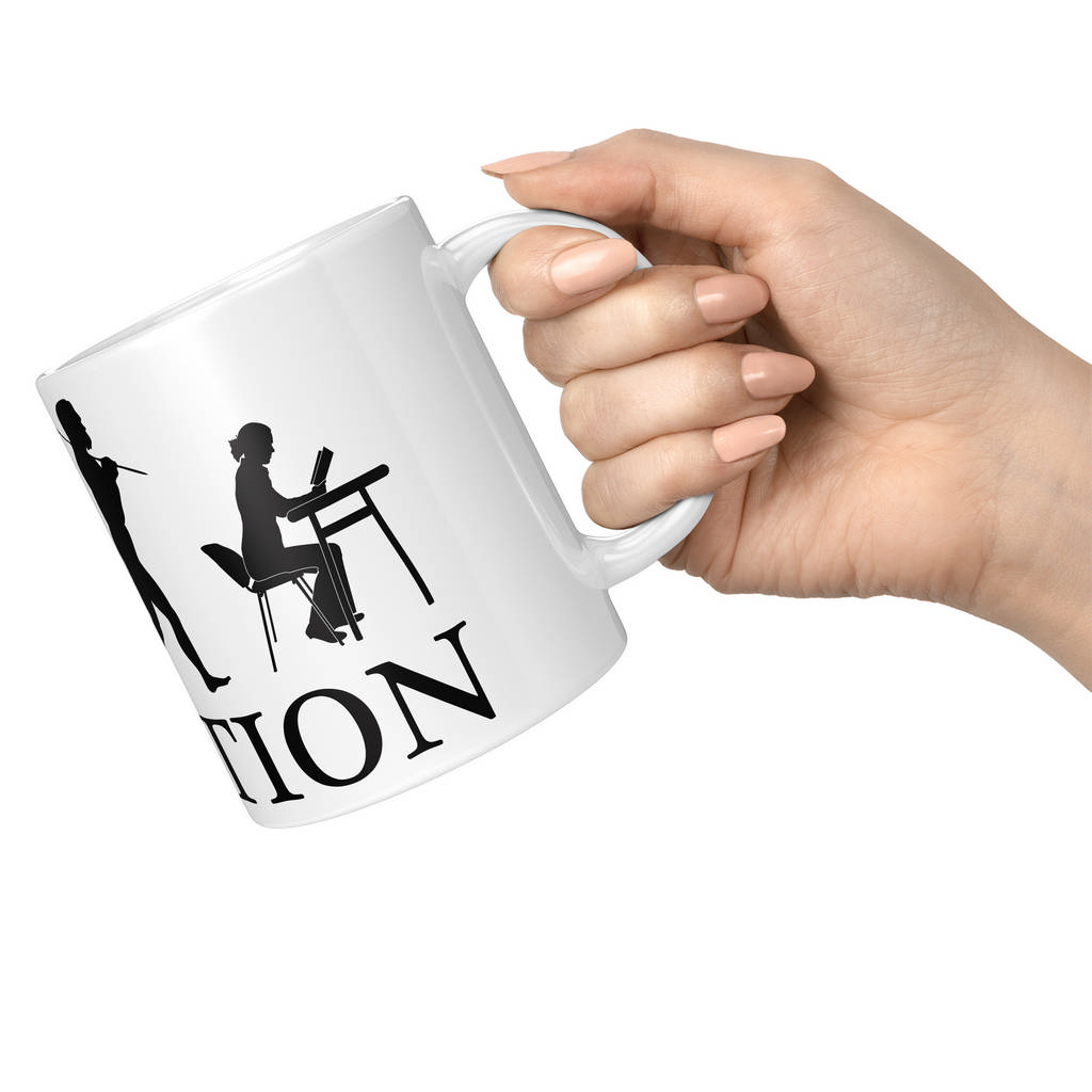 LIBRARY (FEMALE) EVOLUTION 11oz NOVELTY MUG Mugs