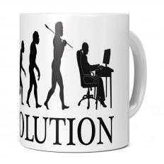 OFFICE WORKER (FEMALE) EVOLUTION 11OZ NOVELTY MUG