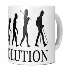 WALKING WITH CRUTCHES EVOLUTION 11OZ NOVELTY MUG