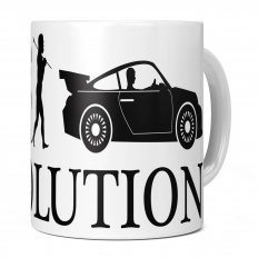 SPORTS CAR EVOLUTION 11OZ NOVELTY MUG