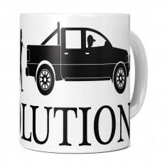 PICKUP TRUCK EVOLUTION 11OZ NOVELTY MUG